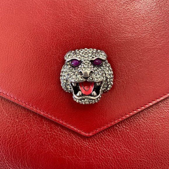 Gucci Thiara Envelope Shoulder Bag in Red - Picture 9 of 11